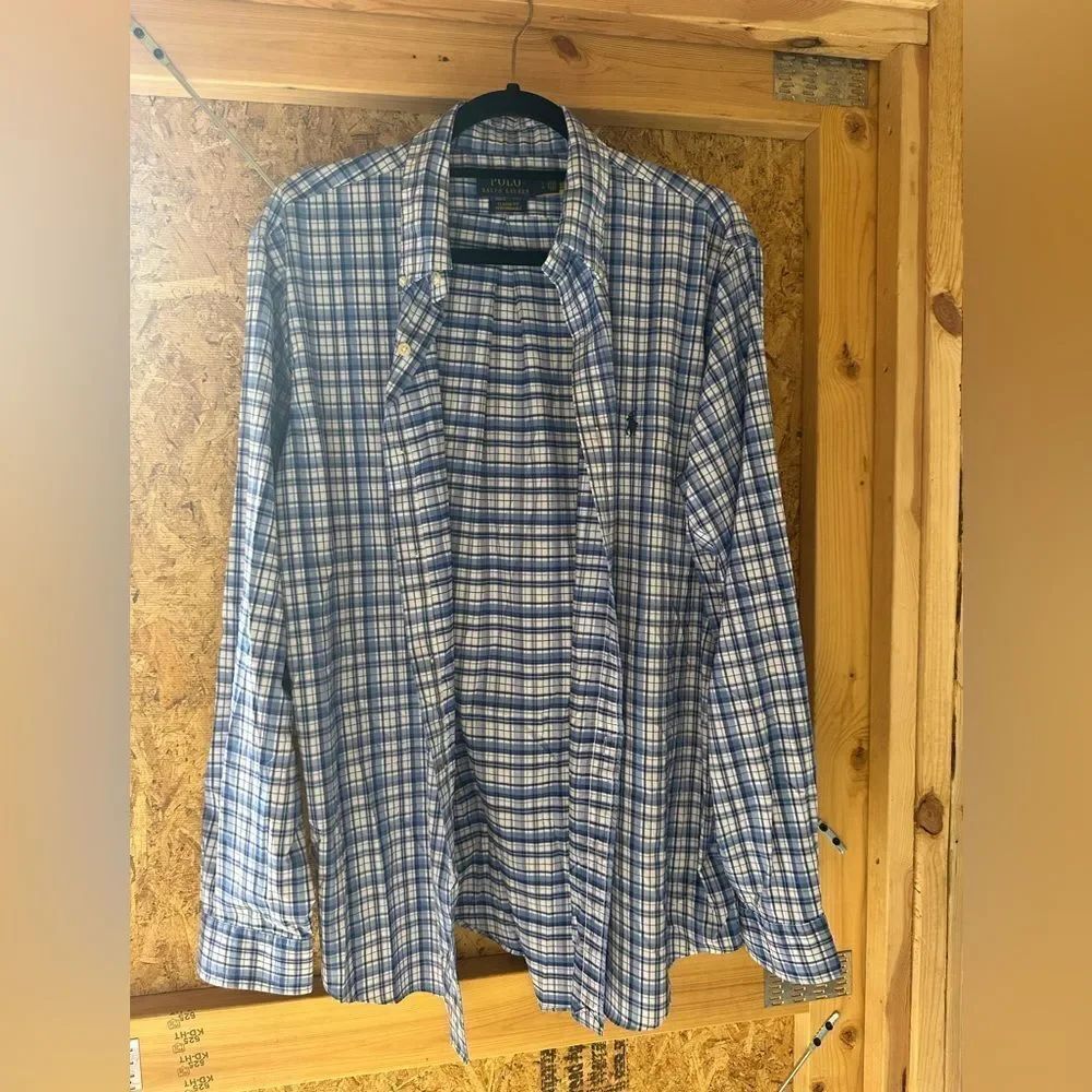 Ralph Lauren Polo Men's Blue Plaid Button Down Shirt